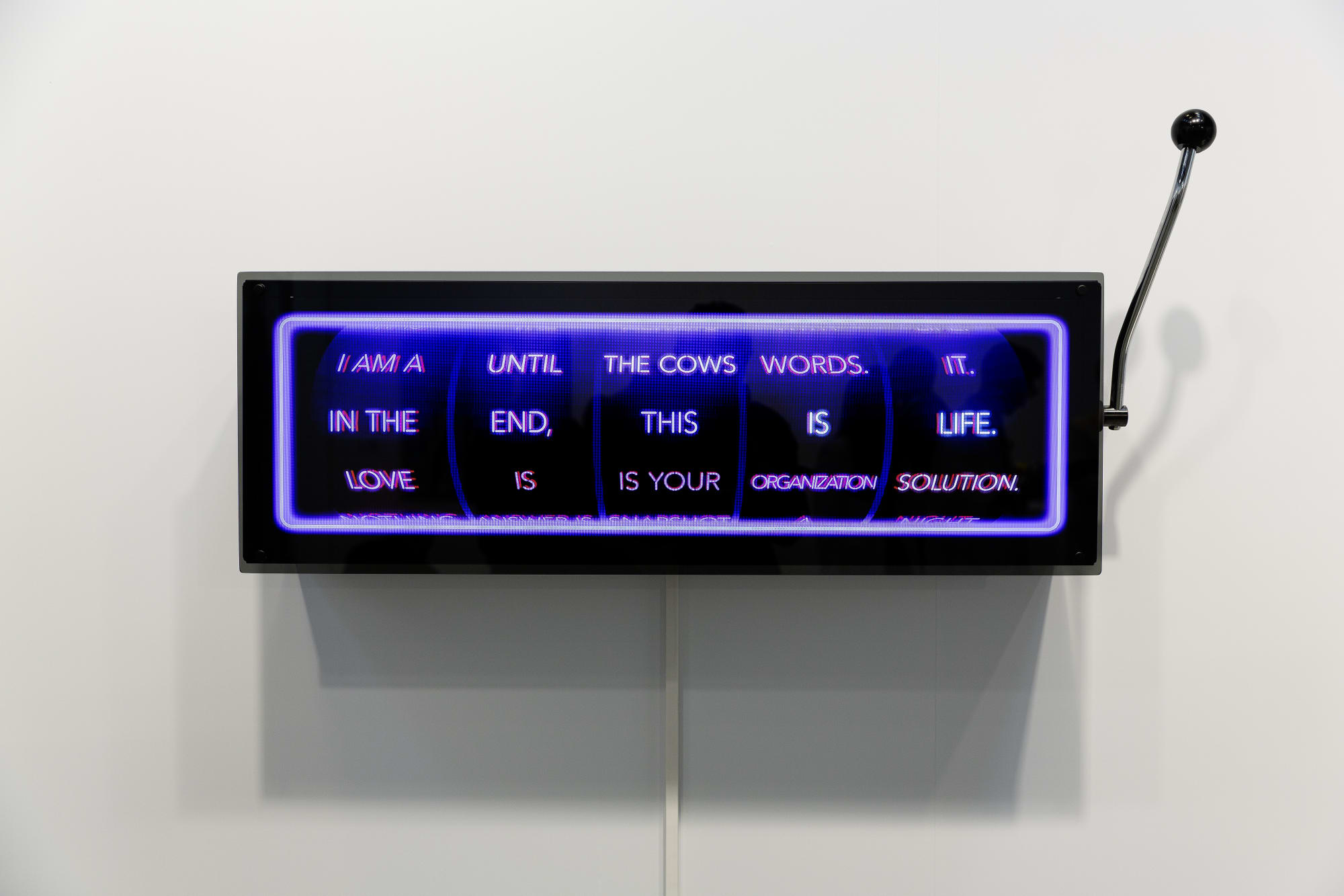 Interactive video sculpture, glass, metal