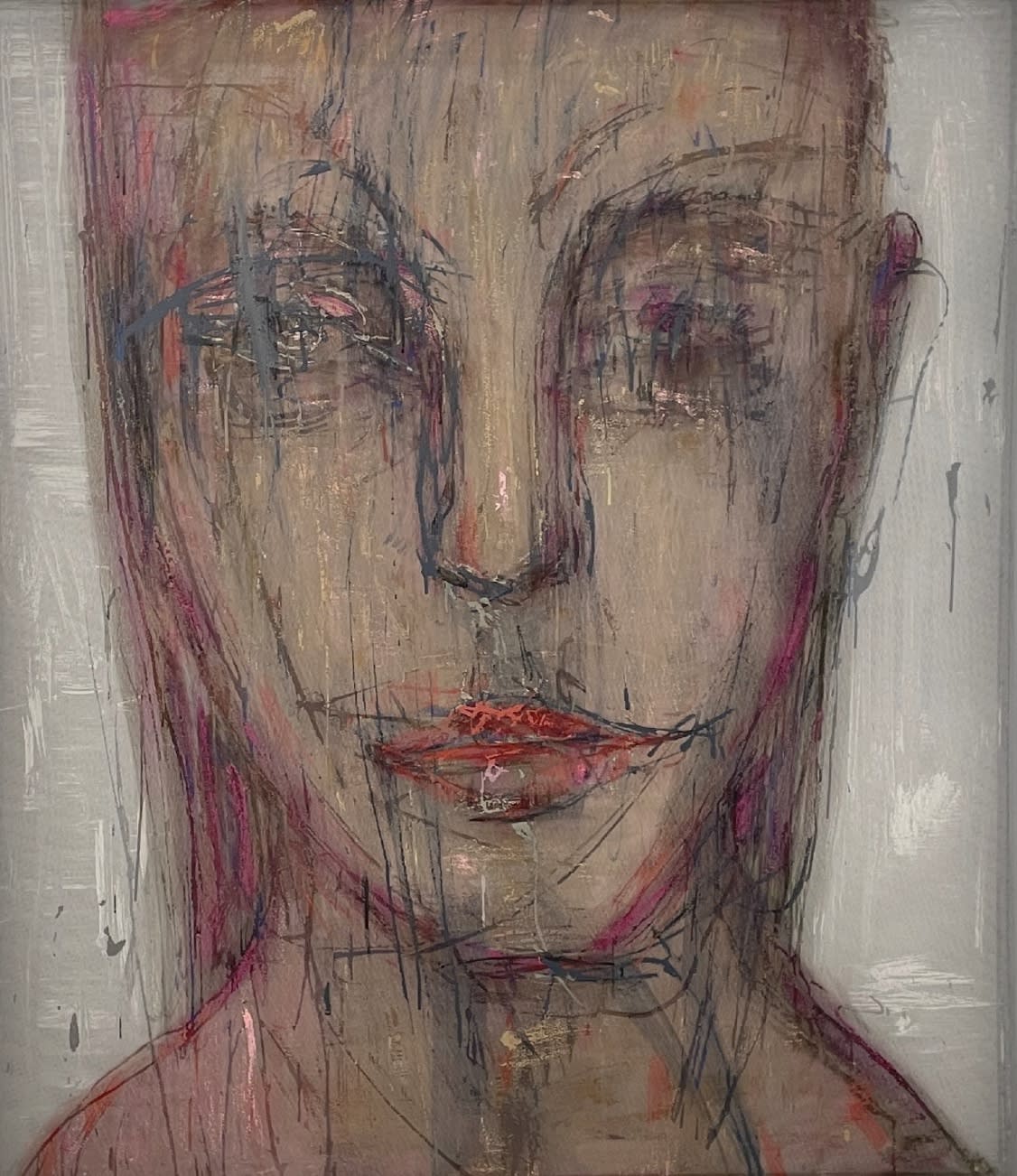 Painting on three layered tulle