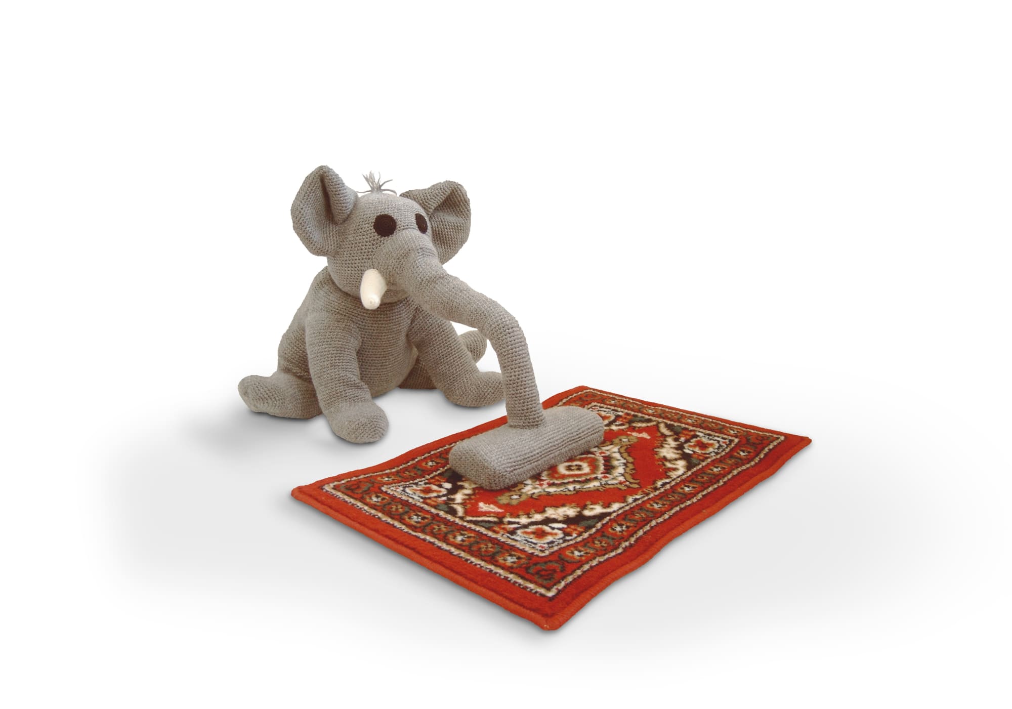 Acrylic yarn, cotton filling, wire; crochet