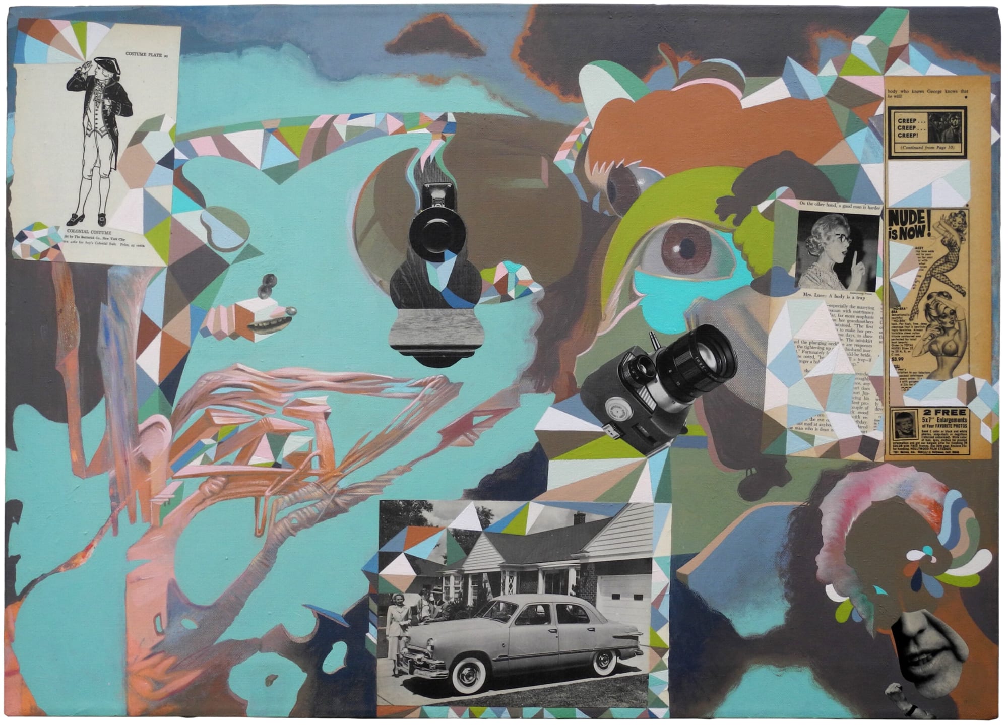 CCWC 163, 2024 Acrylic, collage, canvas