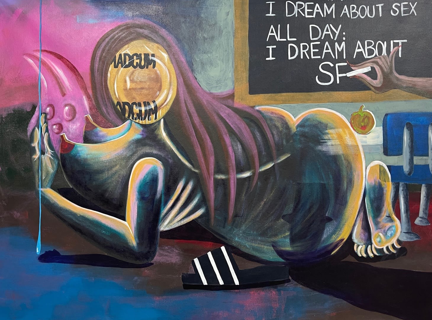 A.D.I.D.A.S. (All Day I Dream About Sex), 2022 Acrylic on canvas