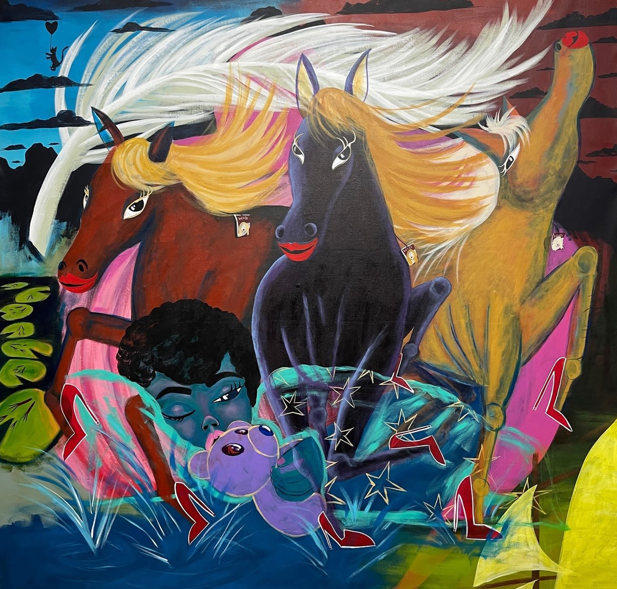 When We Come Running (The Lightest Heart), 2022 Acrylic on canvas