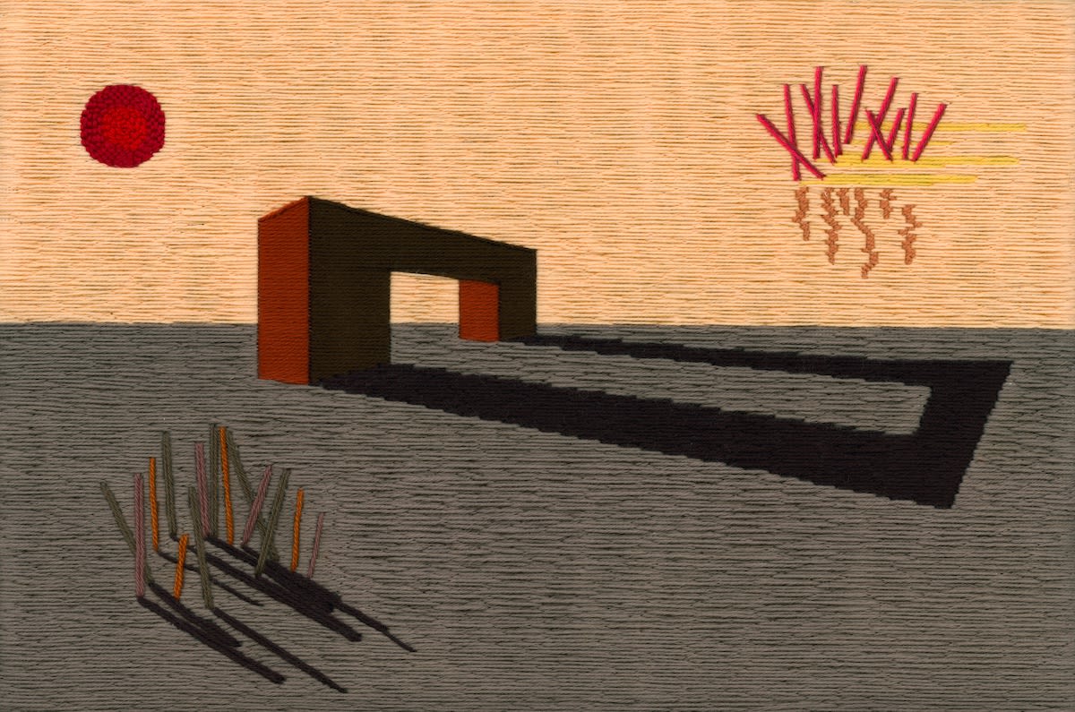 Tanga with a memory, 2021 Wool and cotton needlepoint tapestry