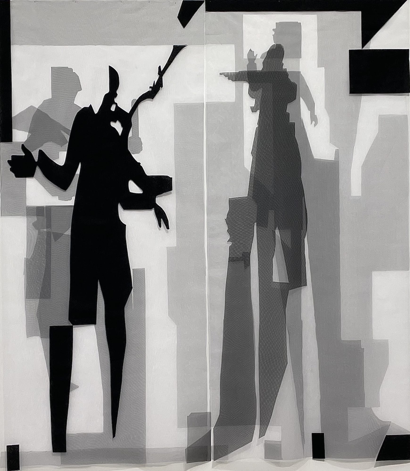 Dueling Shadows, 2022 Tulle