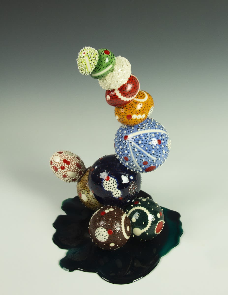 Salaam, 2014 Slip-cast and handbuilt porcelain, underglaze, glaze