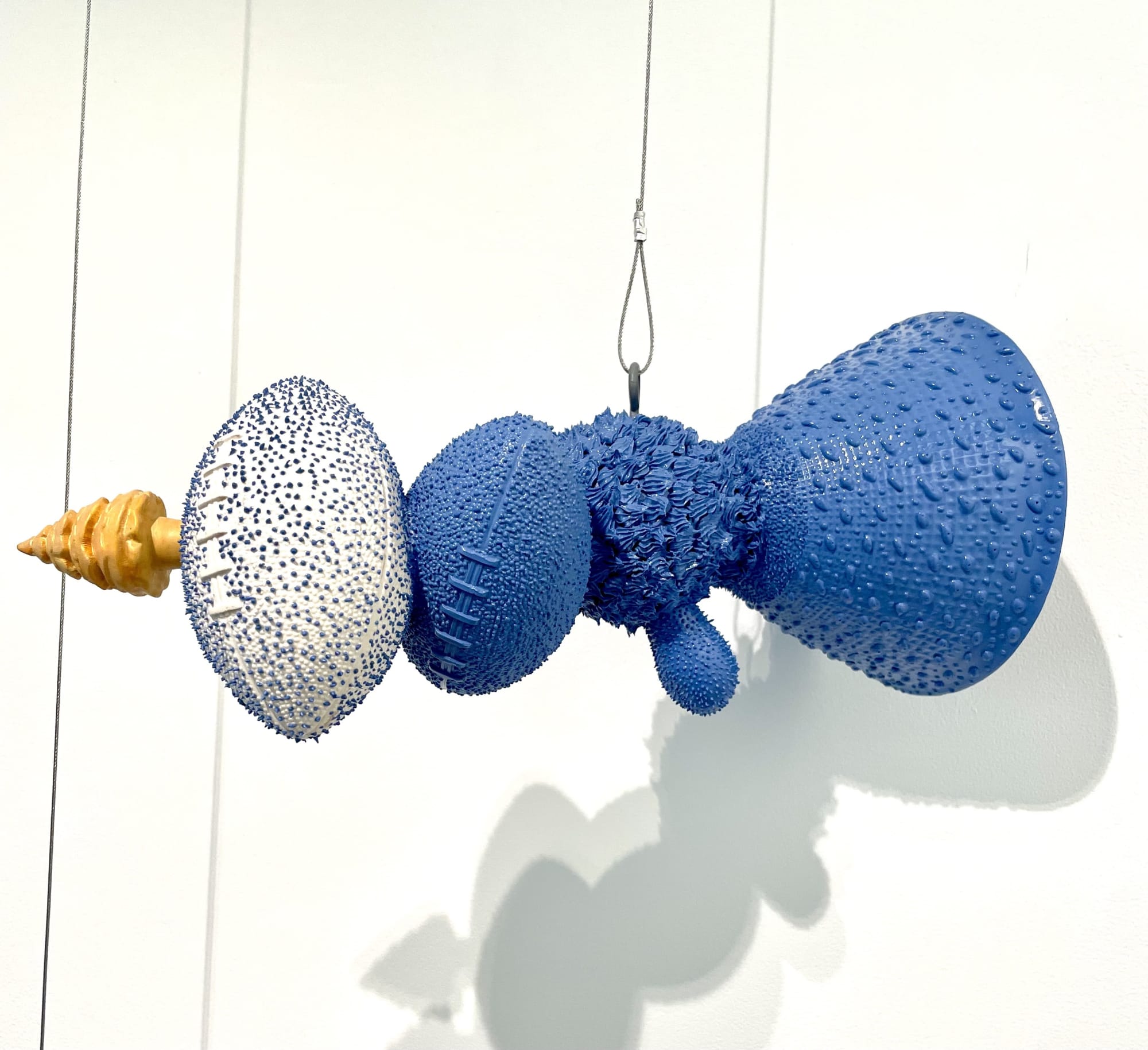 Silence Magical Thinking (Blue and White), 2009 Slip-cast and handbuilt ceramics, pigmented clay, glaze, plastic, wax