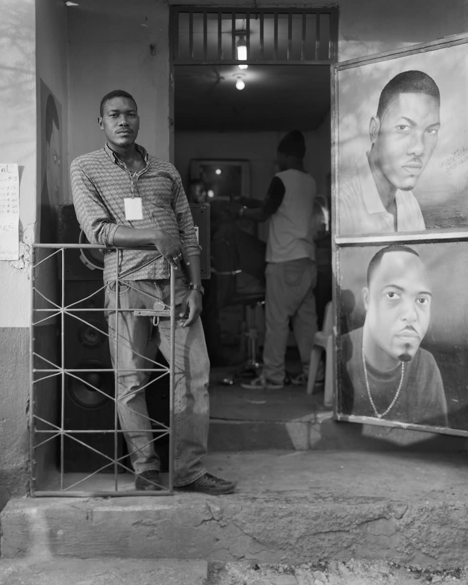 Michel LaFleur at the Barbershop, November 2013 pigmented inkjet print on paper