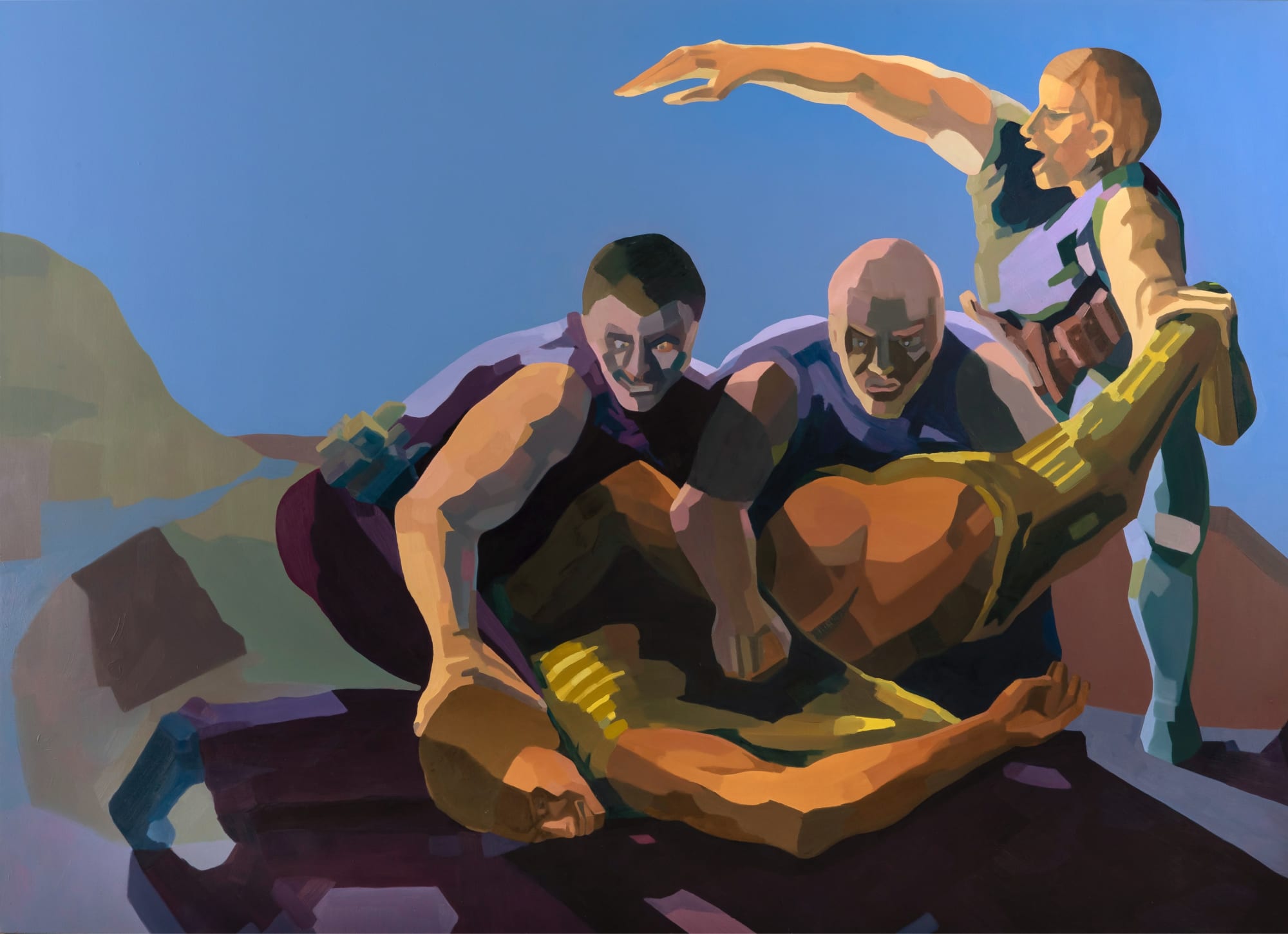 Beating the Israeli Soldier, 2015 Oil on canvas