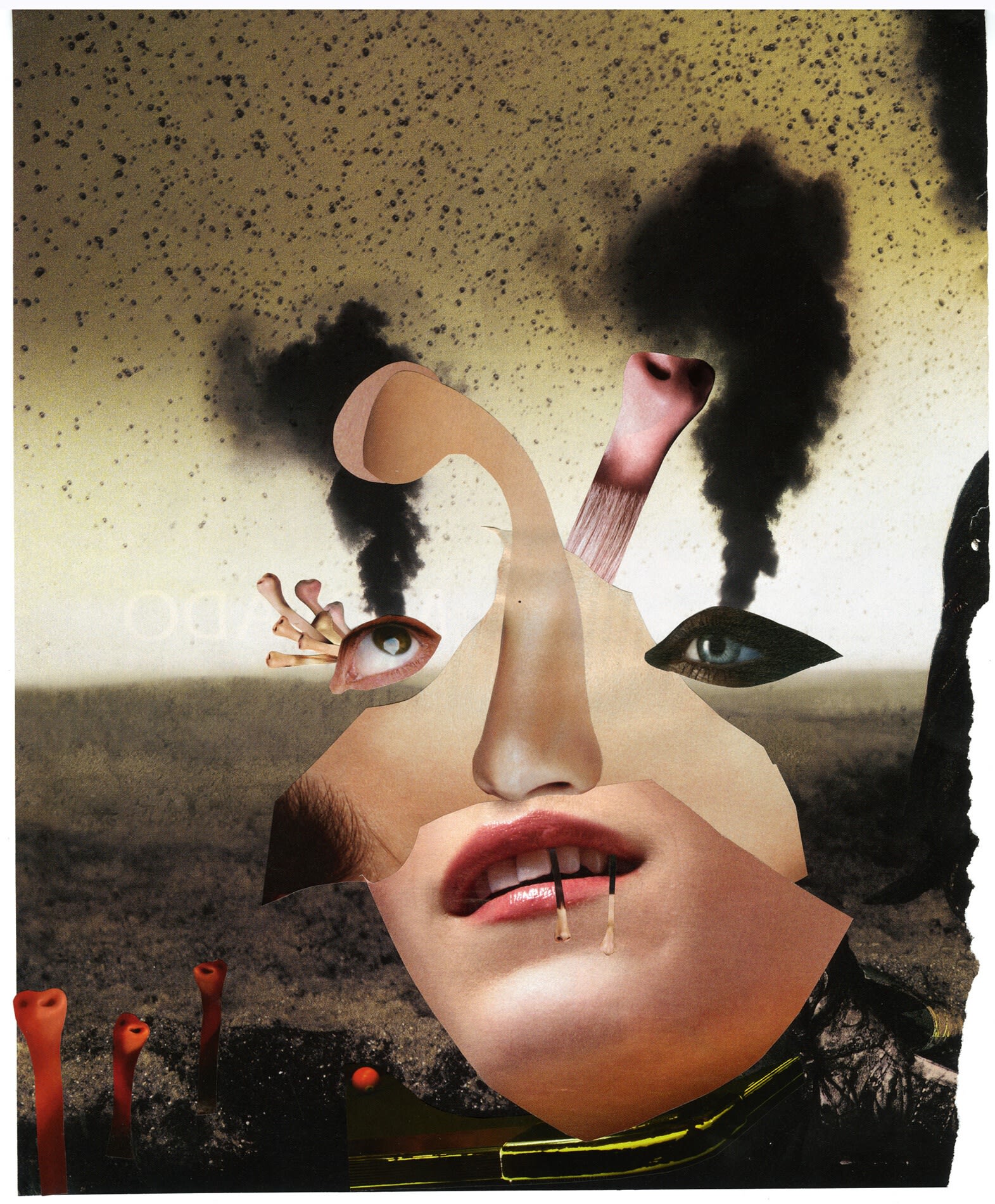 Distant echo of hearse’s drums cannot shatter the marbleized, 2007 archival print