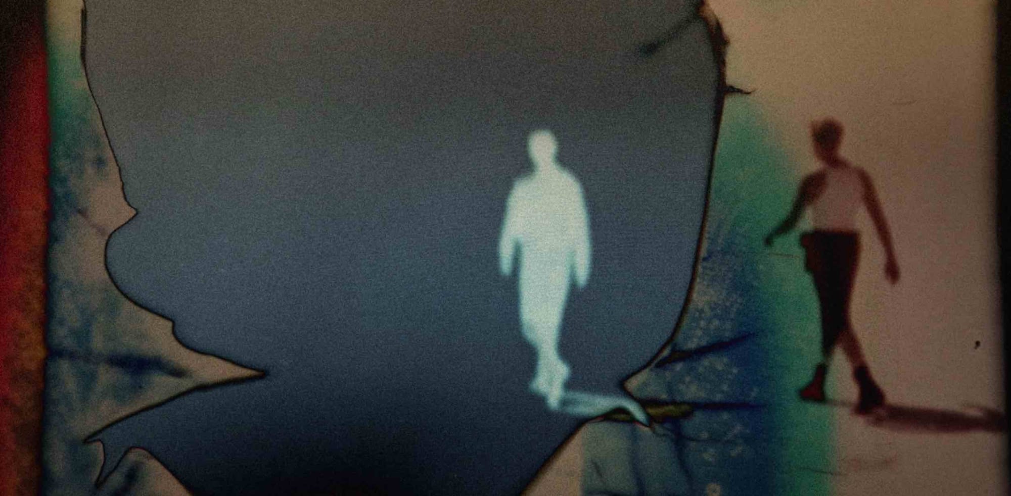 Universal Leader 1, 2020 16mm transfer to digital, ink and bleach on celluloid transferred to HD