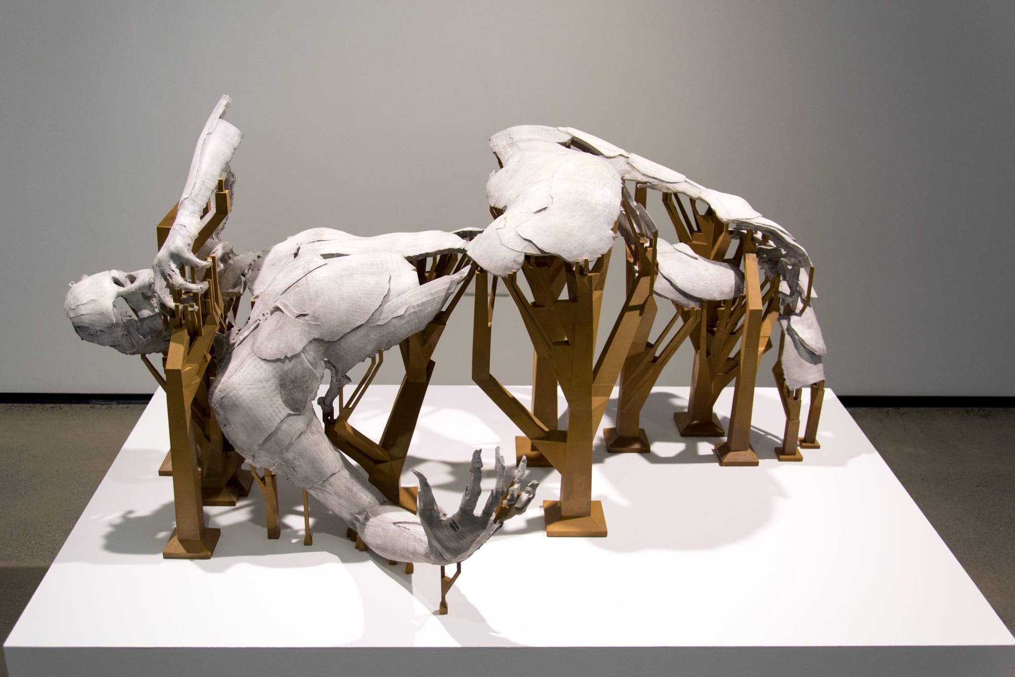 Machines for Suffering I, 2018 Unique 3D print (laser-sintered nylon) from 3D scan, gesso, acrylic pigment