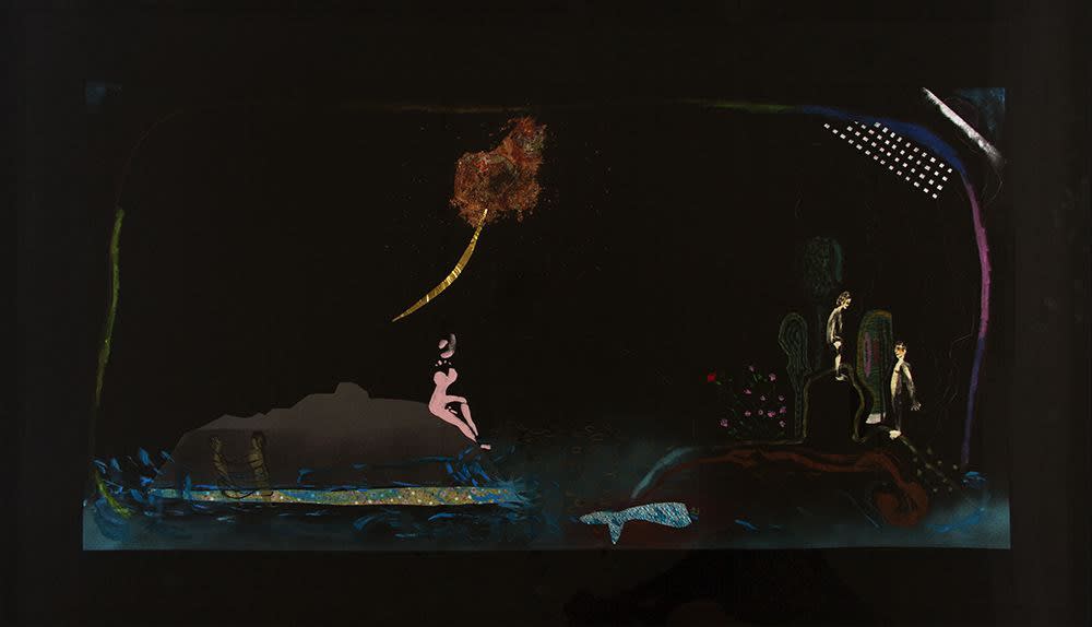 Das U-Boot, 2018 Mixed media on fabric