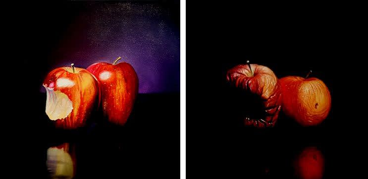 Circle of Life, Diptych, 2016 signed and dated verso Oil on wooden panel