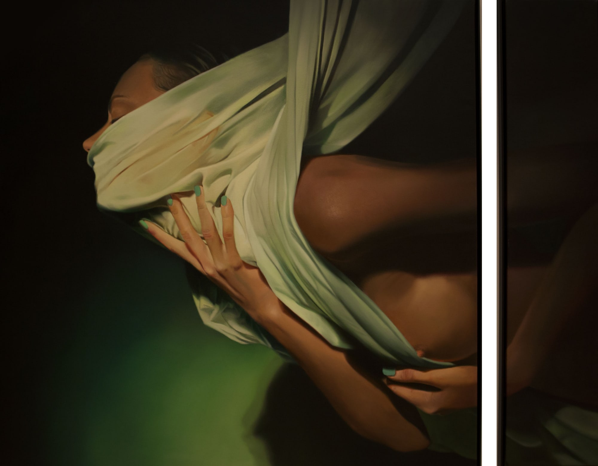 Running Free, Diptych, 2016 signed and dated verso Oil on canvas