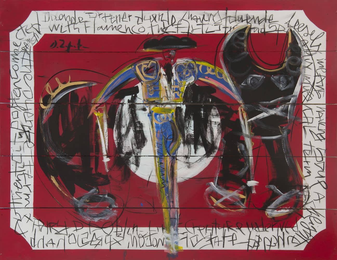 El Cordobes, 2014 on recto Acrylic on wood