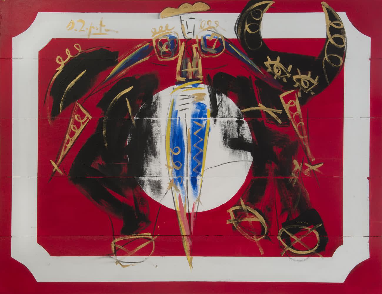 Talavante, 2014 on recto Acrylic on wood