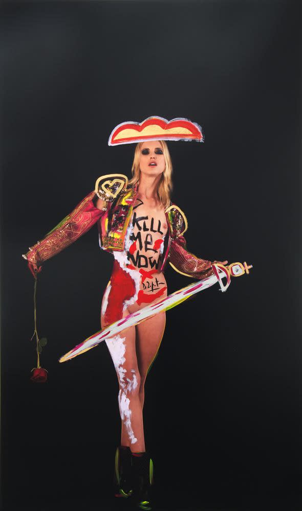 Kill Me Now II, 2014 Acrylic, archival pigment print mounted on sintra