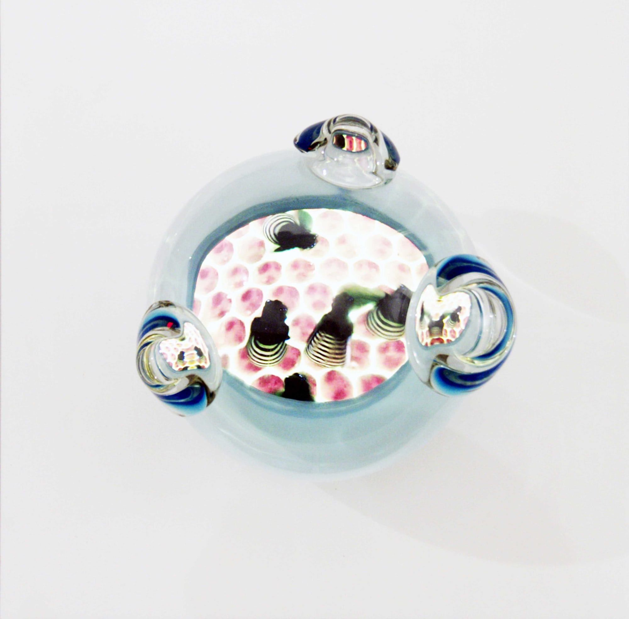 CCD-Bubble, 2013 Hand-blown glass bubble, video screen embedded in an acrylic box , video looped 5:30 minutes