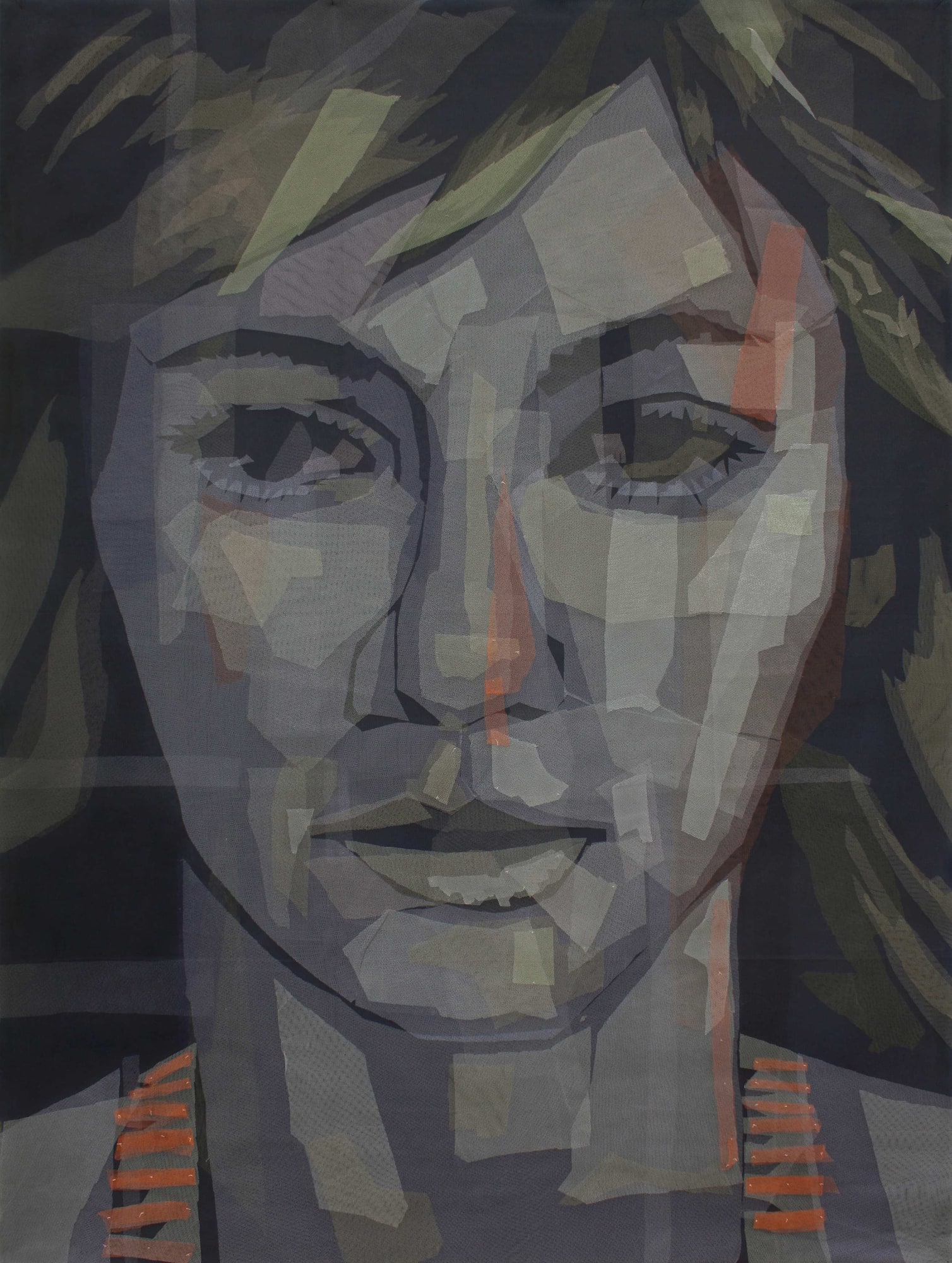 Gaze Series No. 32, 2014 Multi-layered cut tulle mounted on canvas