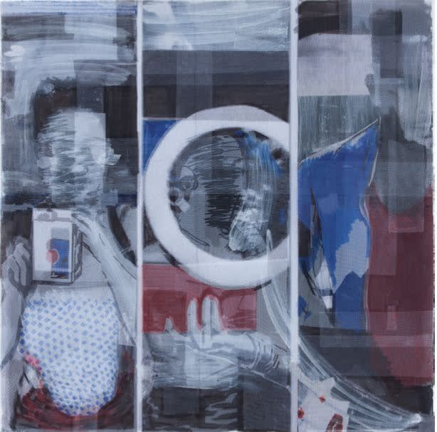 Imagefall no:2, 2014 Signed, titled, and dated verso Multi-layered cut tulle and acrylic mounted on canvas