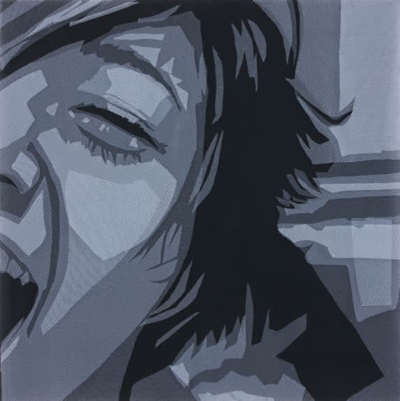 Imagefall no:10, 2014 Signed, titled, and dated verso Multi-layered cut tulle mounted on canvas