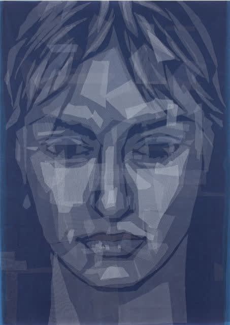 Gaze Series No. 35, 2014 Signed verso Multi-layered cut tulle mounted on canvas