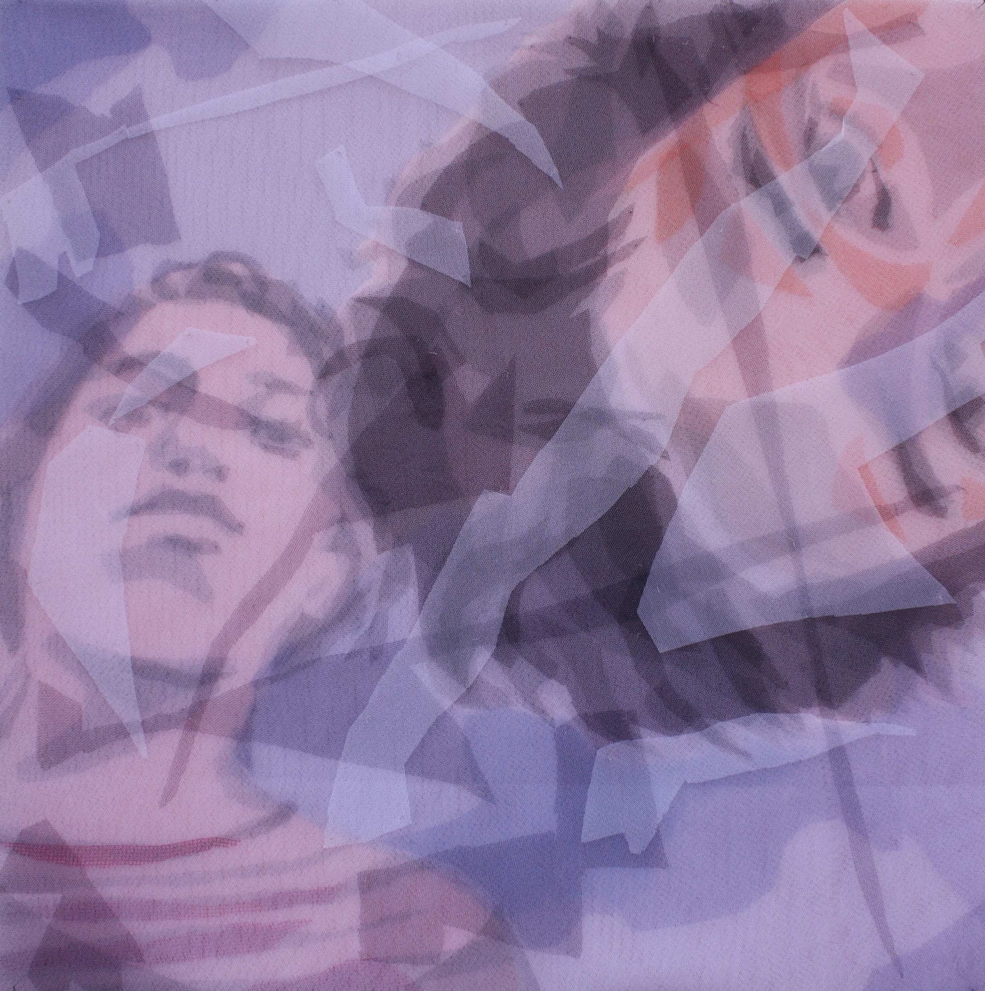 Imagefall no:5, 2014 Signed, titled, and dated verso Multi-layered cut tulle mounted on canvas