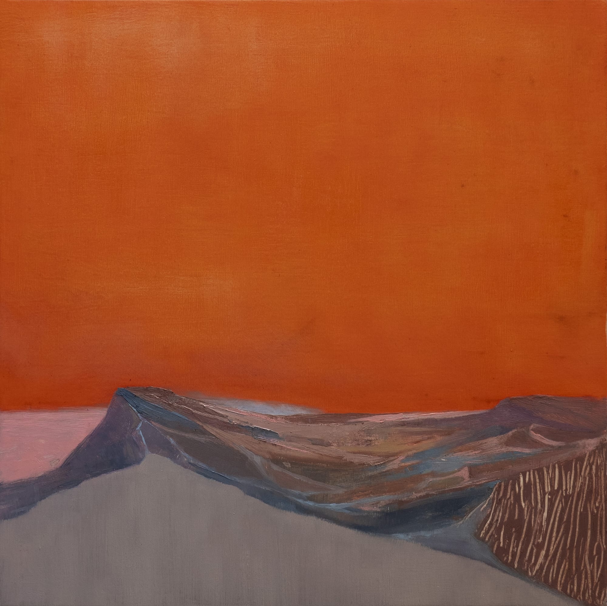 ERIC CLINTON ANDERSON THE FUNERAL PLAIN I, 2023 Oil on panel 12 x 12 in. (30.5 x 5.1 cm)