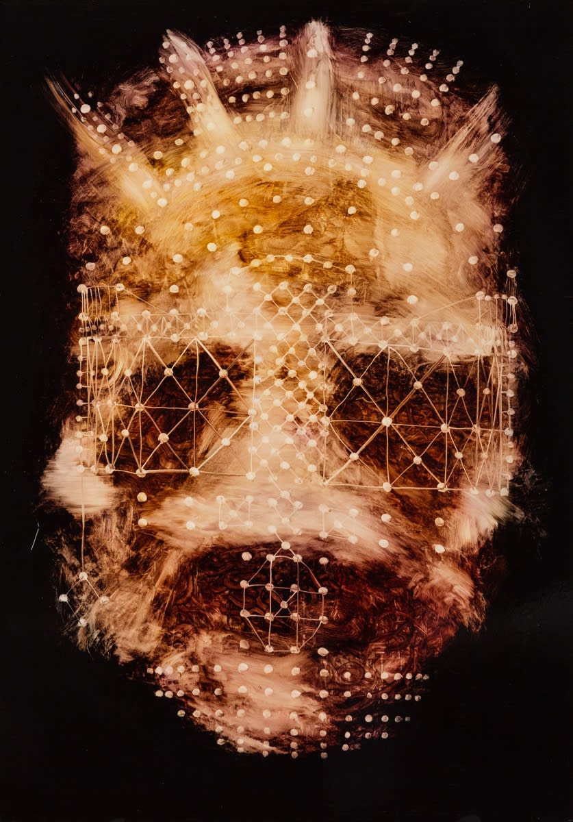 Untitled, 2013 Oil paints and oil based inks on board