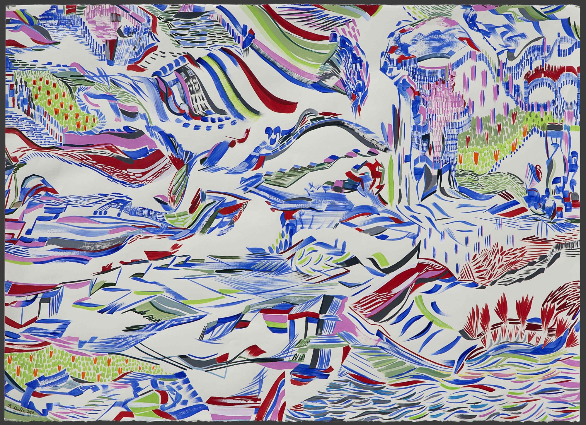 Entrance 2, 2013 Signed and dated recto Acrylic on Stonehenge 100% cotton archival paper