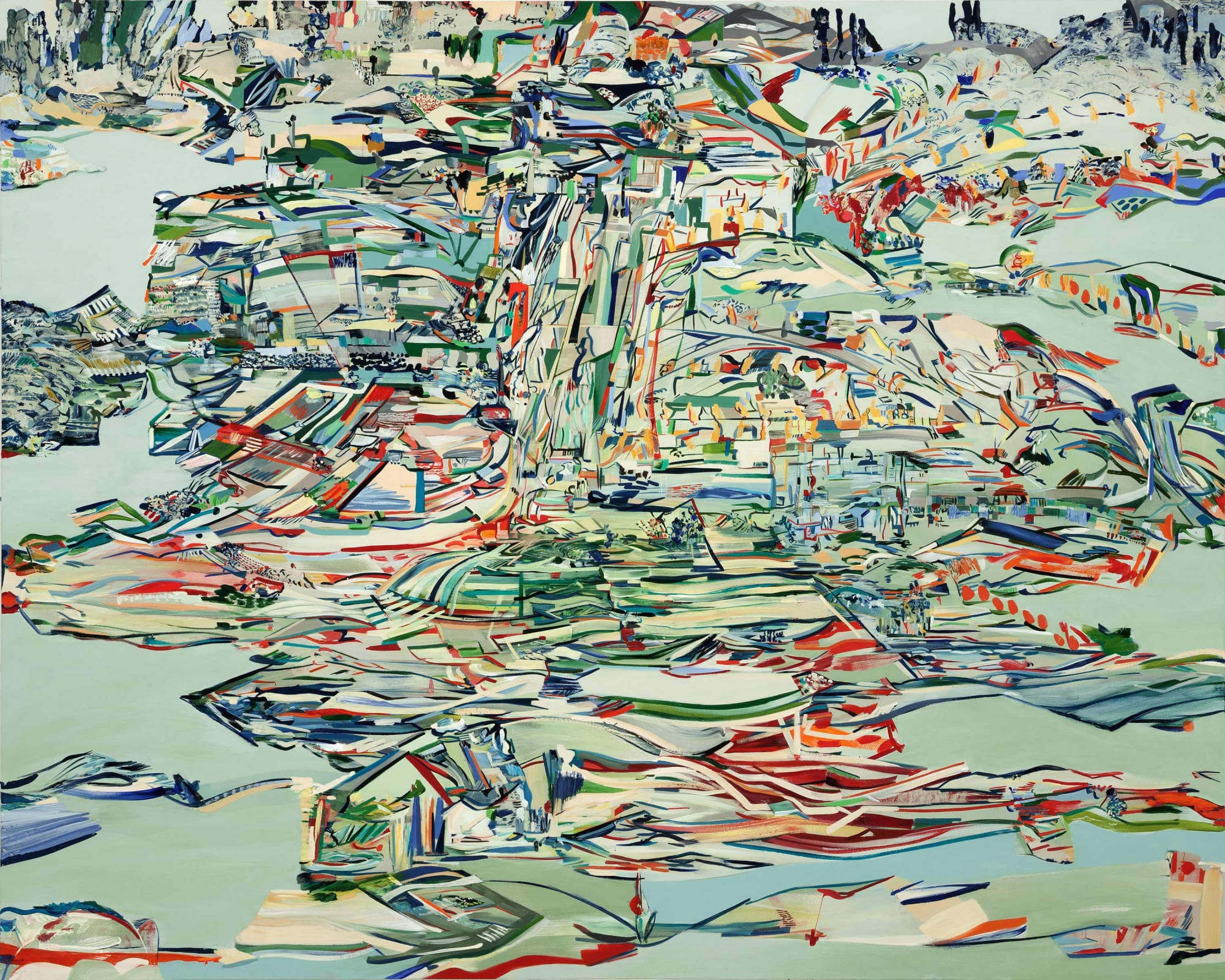 ...---... (SOS), 2013 Signed verso Acrylic on canvas