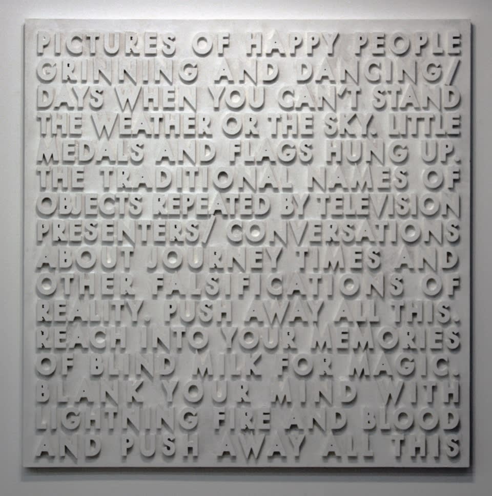 Pictures of Happy People, 2013 Signed, numbered and dated by artist Cut wood and gesso