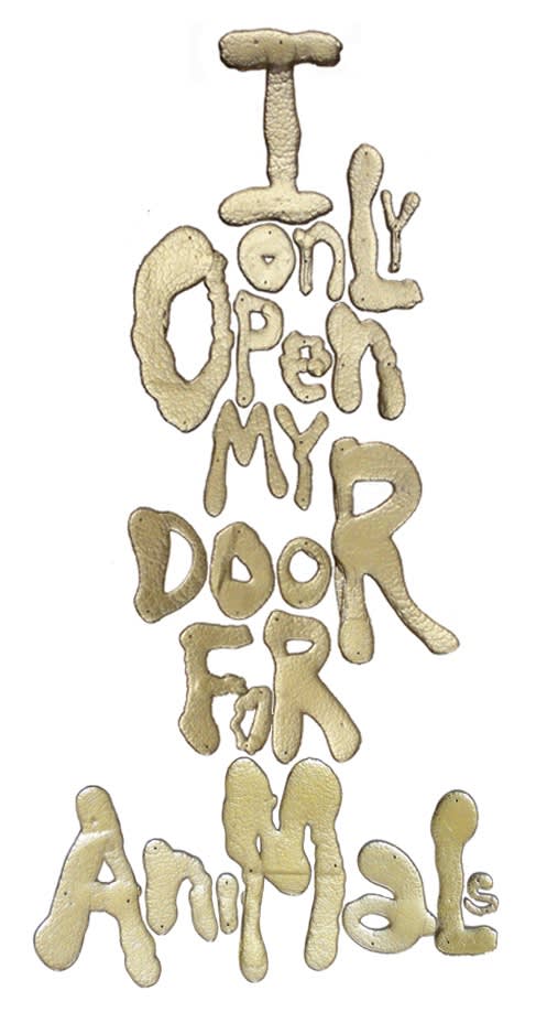 I Only Open My Doors for Animals, 2012 Poured and mirrored glass