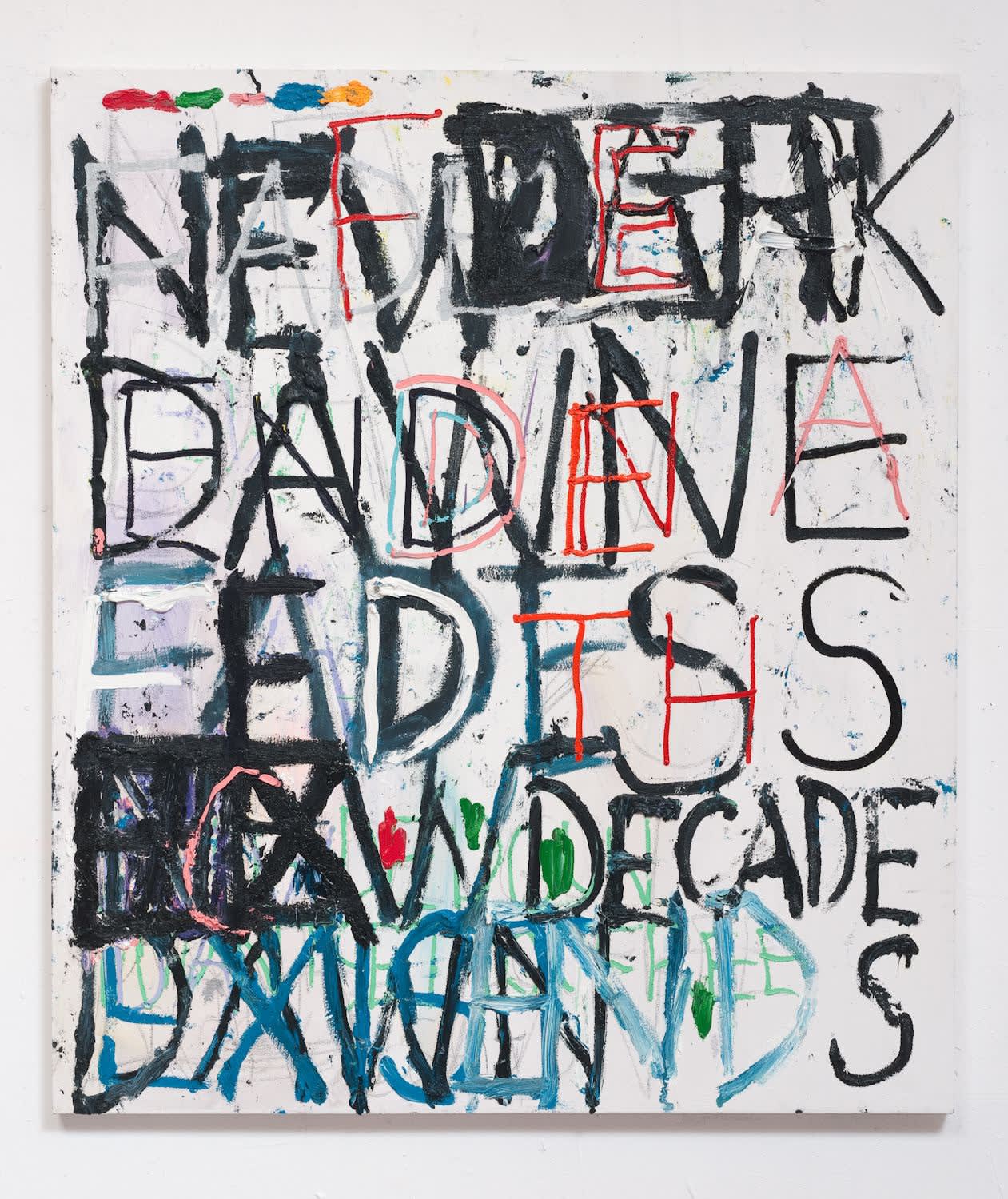 New Dawn Fades, 2012 Signed on verso Oil, charcoal, and tinted gesso on canvas