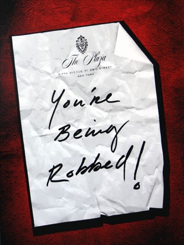 You're Being Robbed (The Plaza), 2012 Signed and stamped on verso Acrylic and enamel on canvas