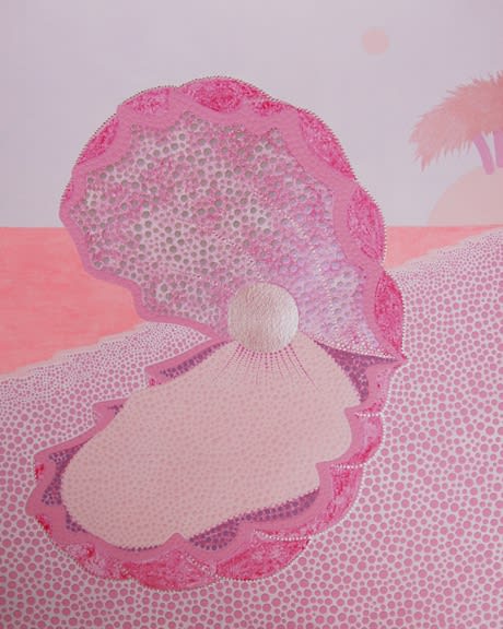 Waxing Gibbous Oyster (Pink), 2011 Acrylic on paper