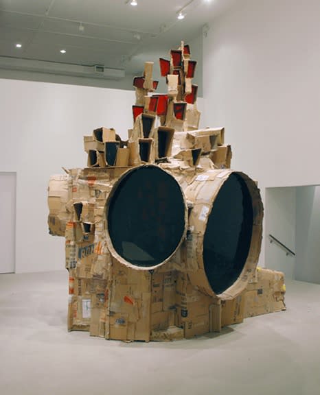 A Permeable Body of Solitude, 2012 Cardboard, car parts, glass, wood, plexiglass, and epoxy resin