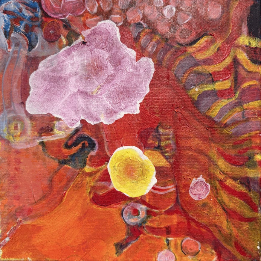 Joe Diggs, Fun 2, 2020, acrylic on canvas, 12 x 12 in