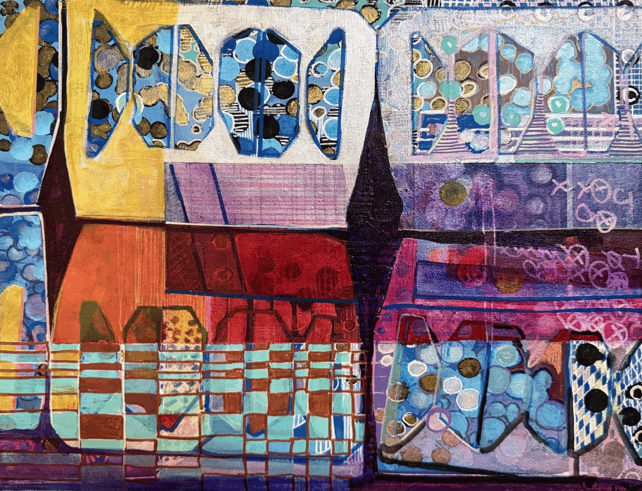 Joe Diggs, Inserts, 2025, acrylic on canvas, 16 x 20 in