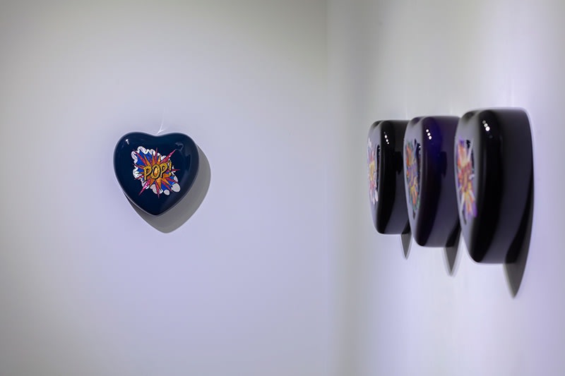 POP Series polycarbonate, mixed media 25 x 25 x 7cm (each) 2021