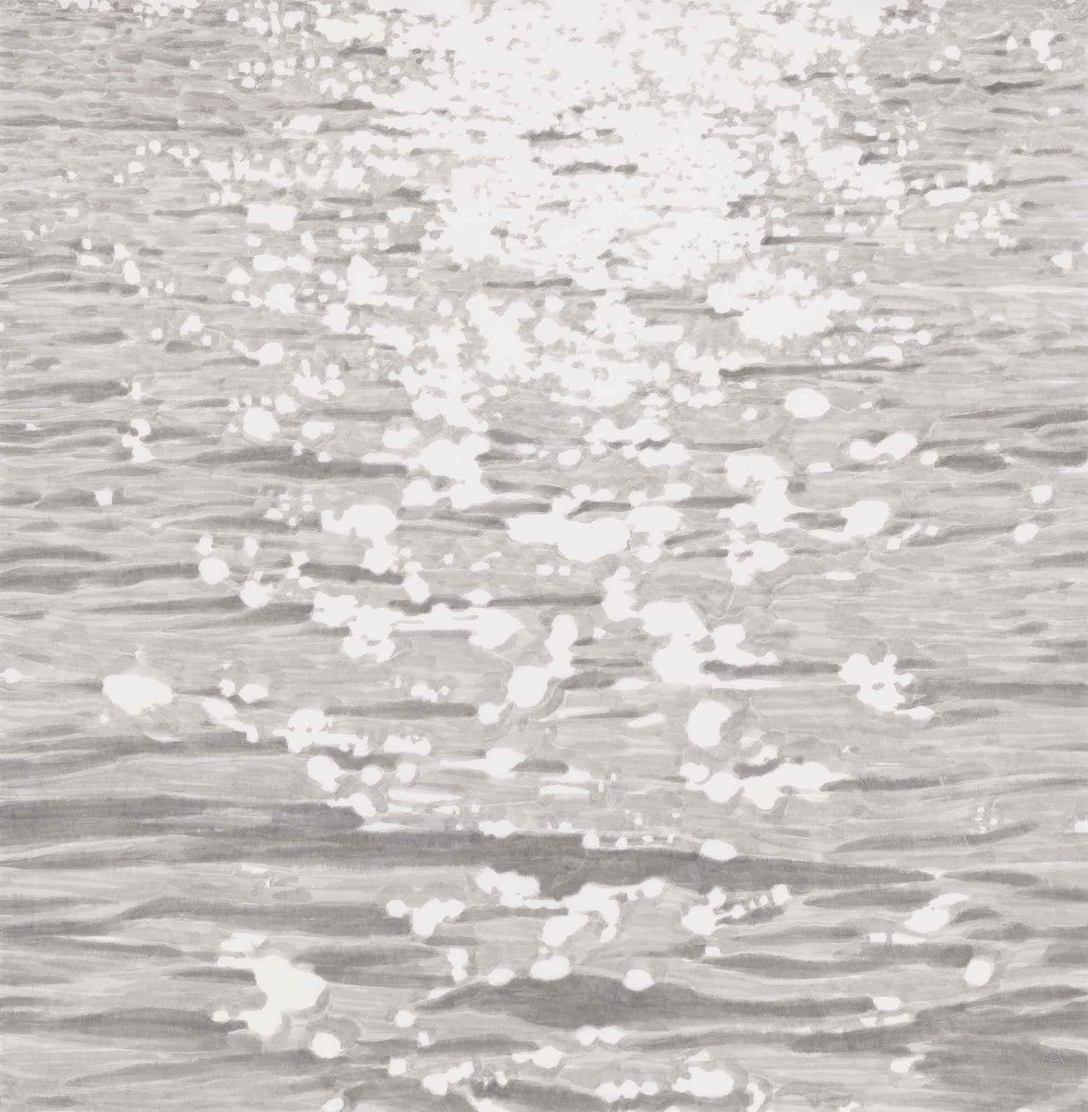 JEONG YONGKOOK Flow ink on hanji 69 x 68cm 2020