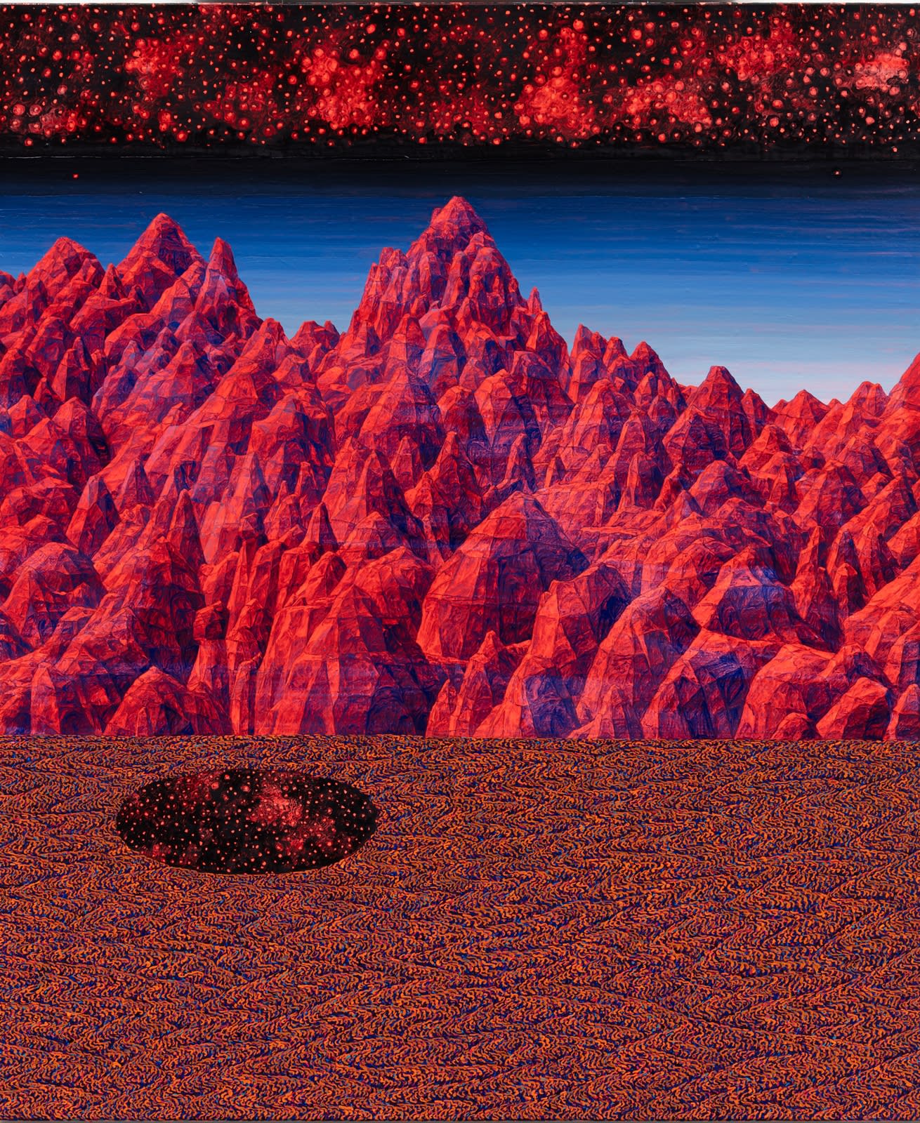 AHN DOOJIN Convex and Oval oil and acrylic on canvas 72.5 x 60.5cm 2020