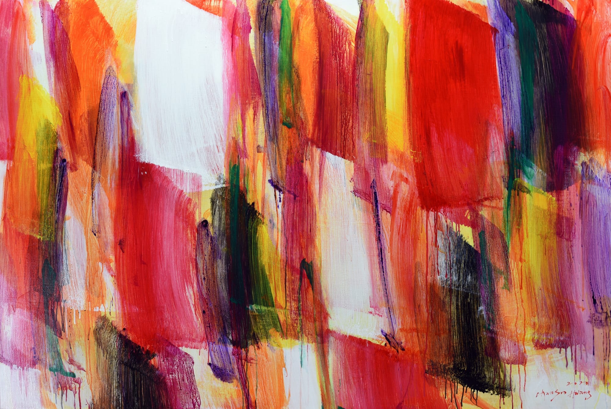 Space and memory-2005 acrylic on canvas 130.3 x 193.9cm 2020