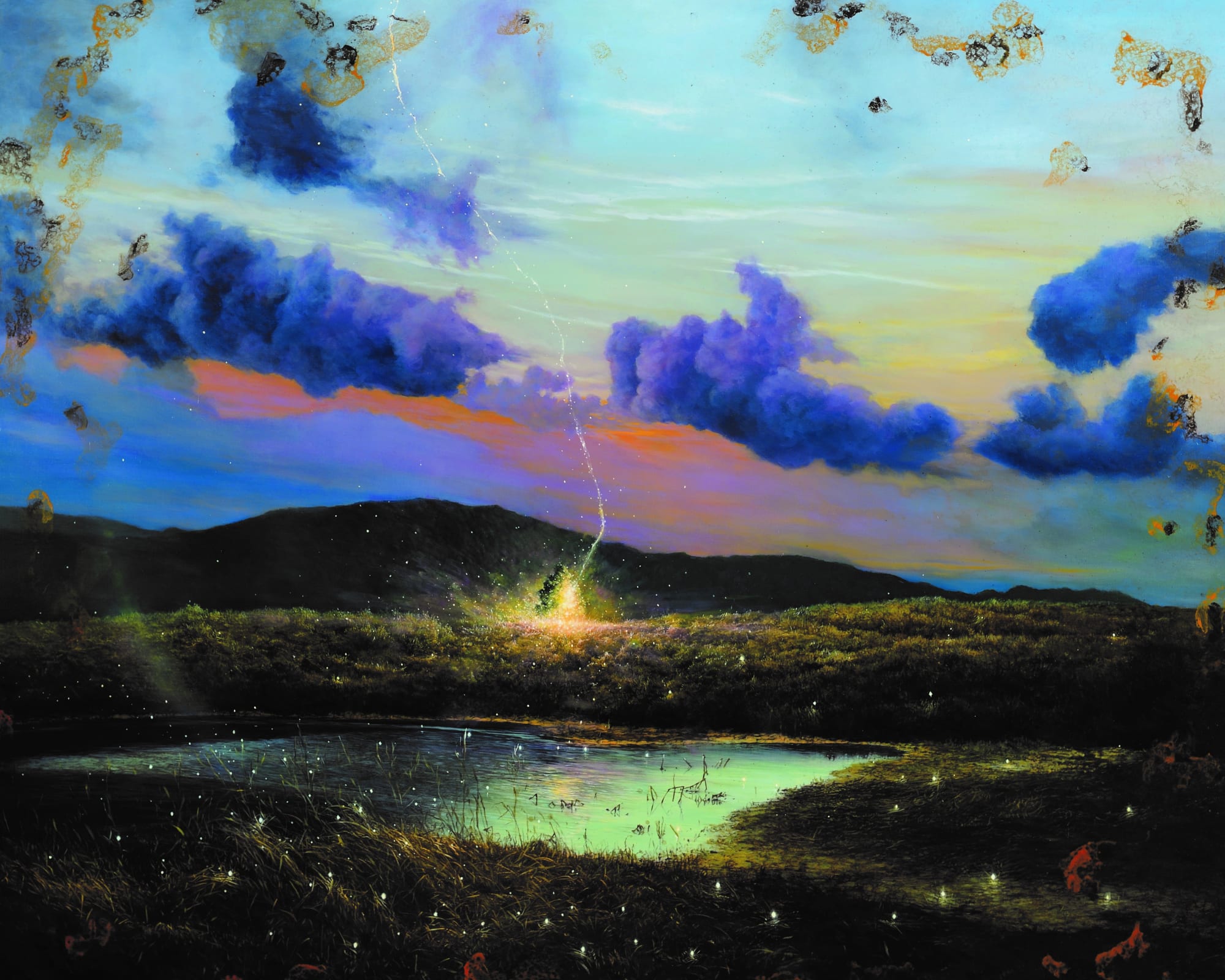 Unknown Artist-April 11th 19 mixed media on canvas 131 x 162cm 2019