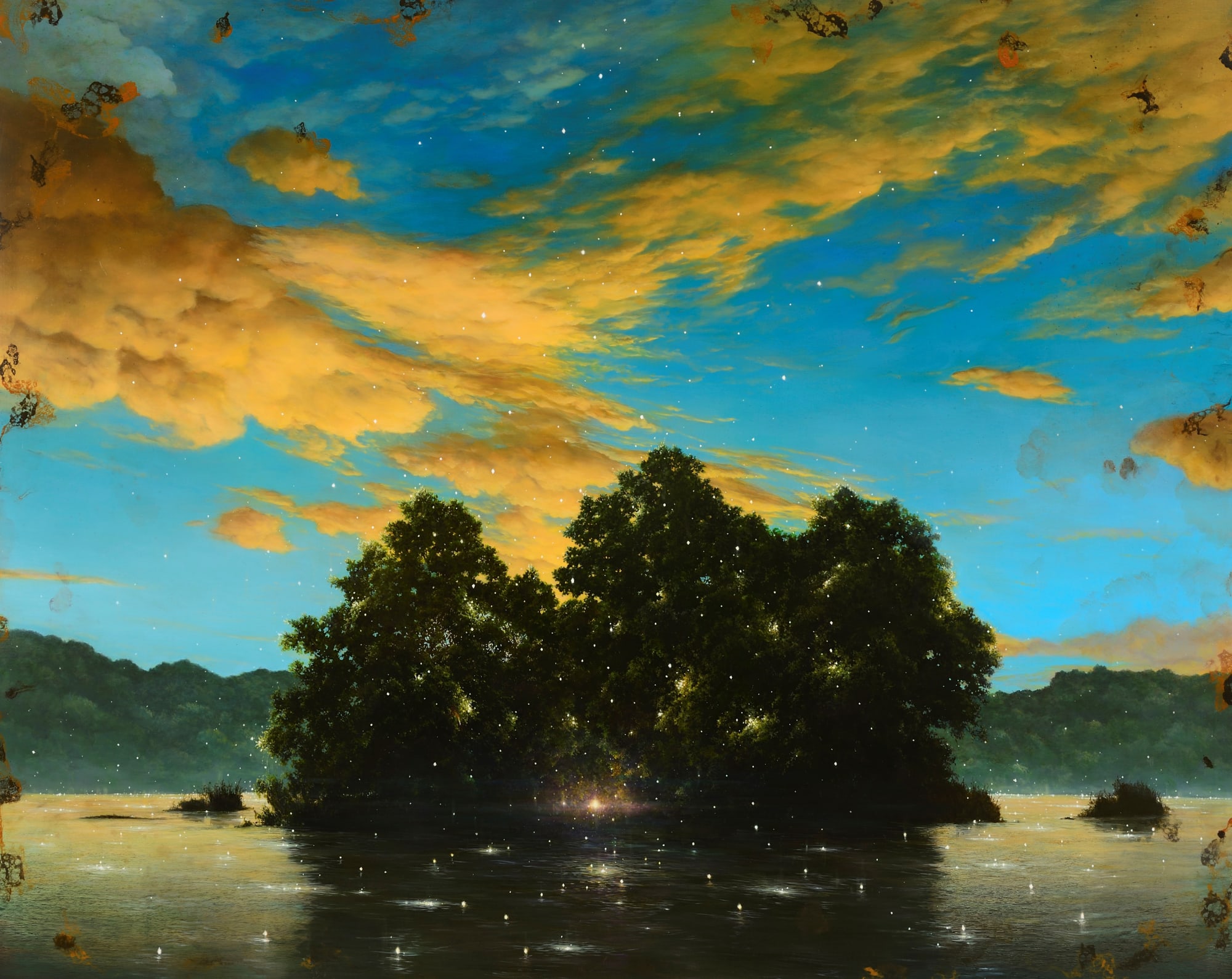 Unknown Artist-June 6th 19 mixed media on canvas 131 x 162cm 2019