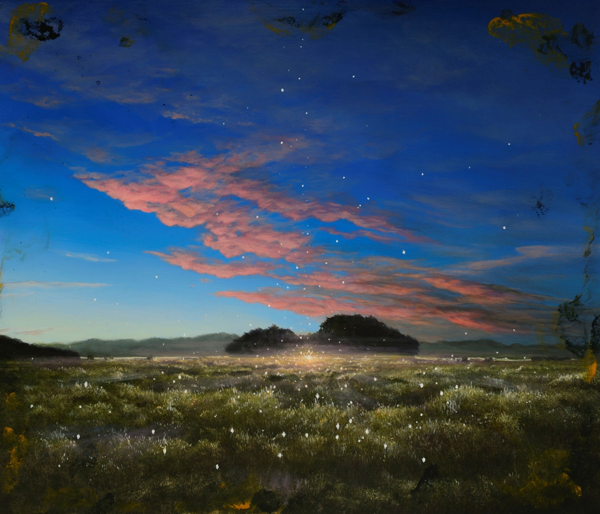 Unknown Artist-Aug 24th 19 mixed media on canvas 45 x 53cm 2019