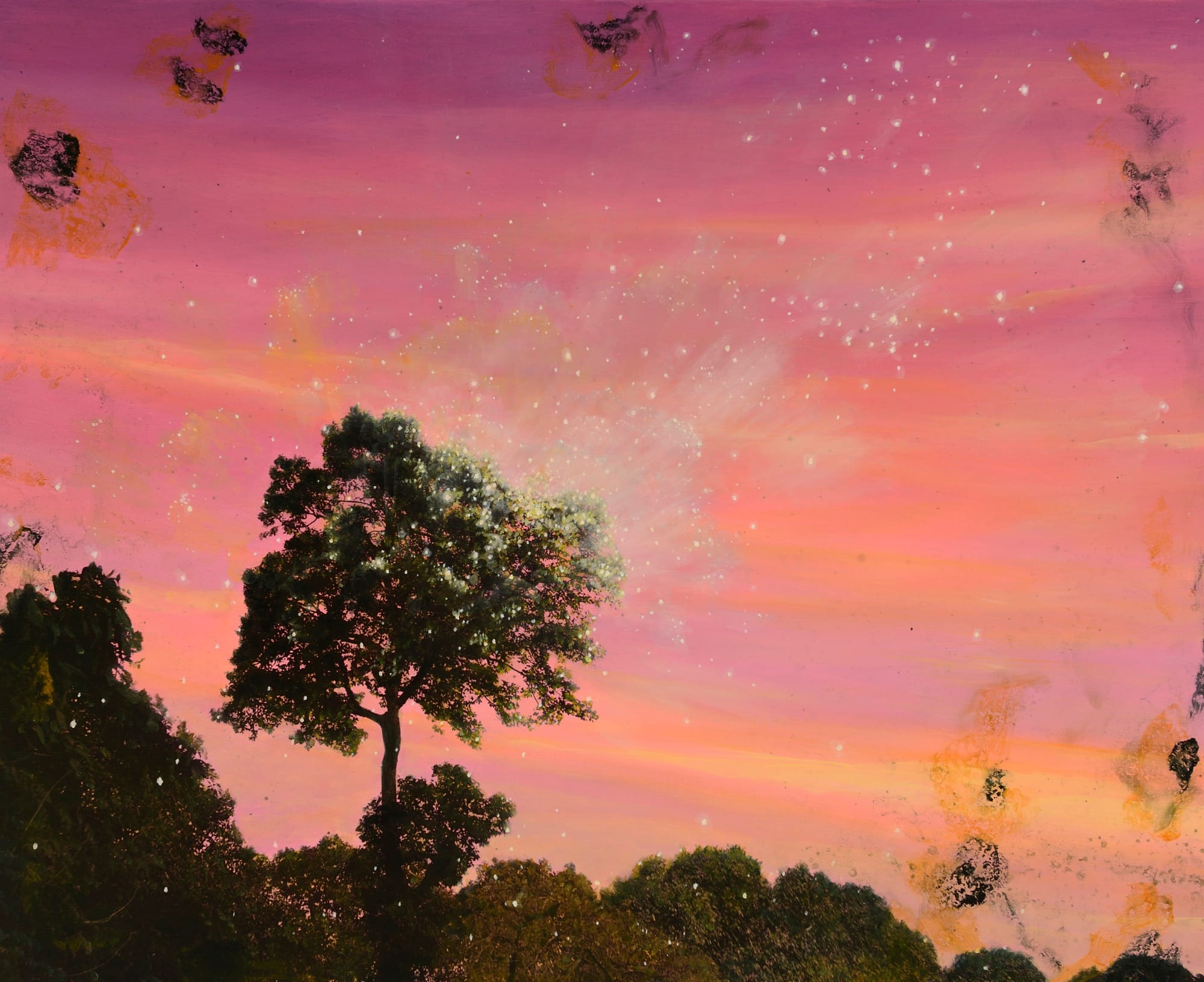 Unknown Artist-July 3rd 19 mixed media on canvas 53 x 65cm 2019