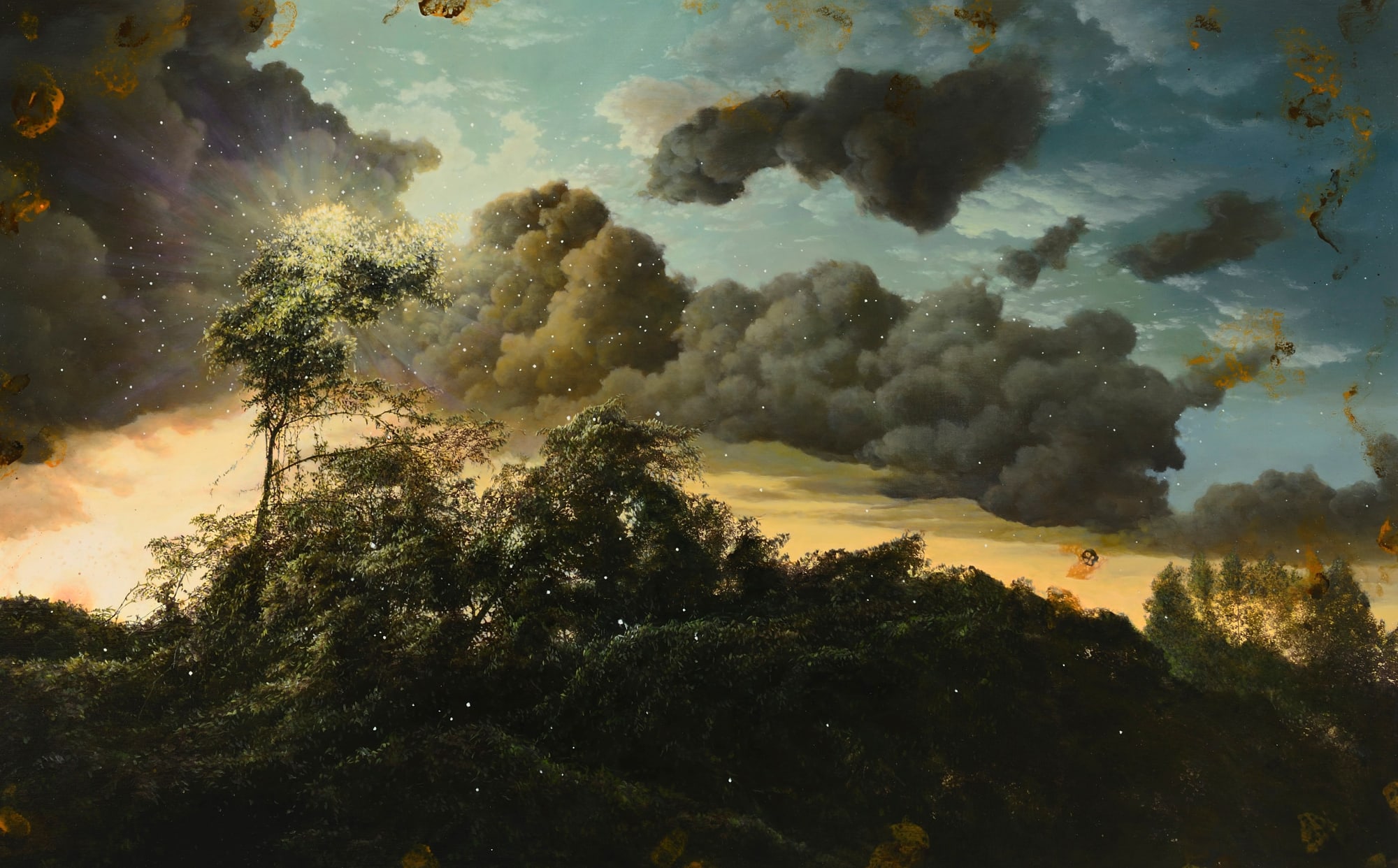 Unknown Artist-April 30th 16-19 mixed media on canvas 72 x 116.5cm 2016-2019