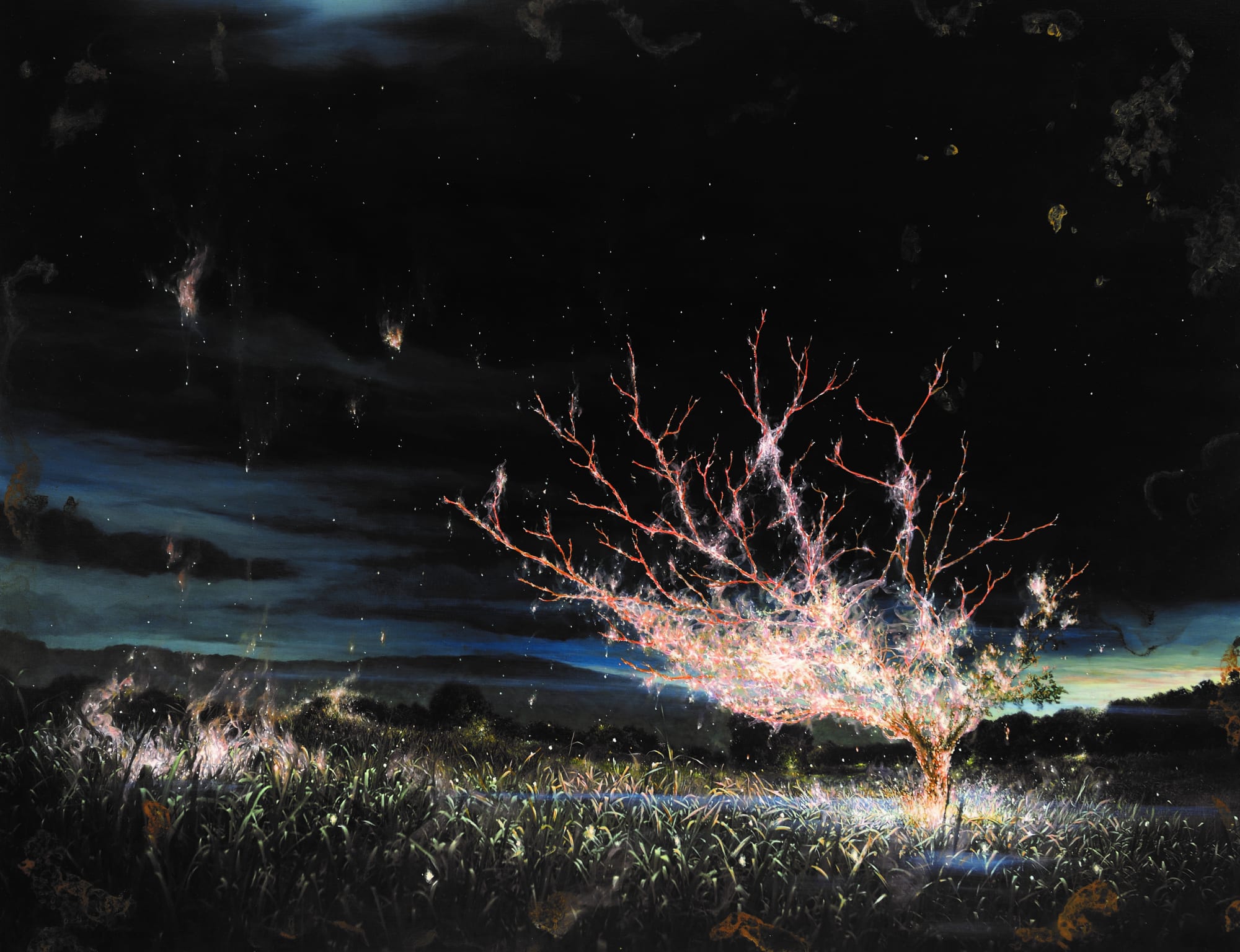 Unknown Artist-Dec 5th 19 mixed media on canvas 112 x 145.5cm 2019