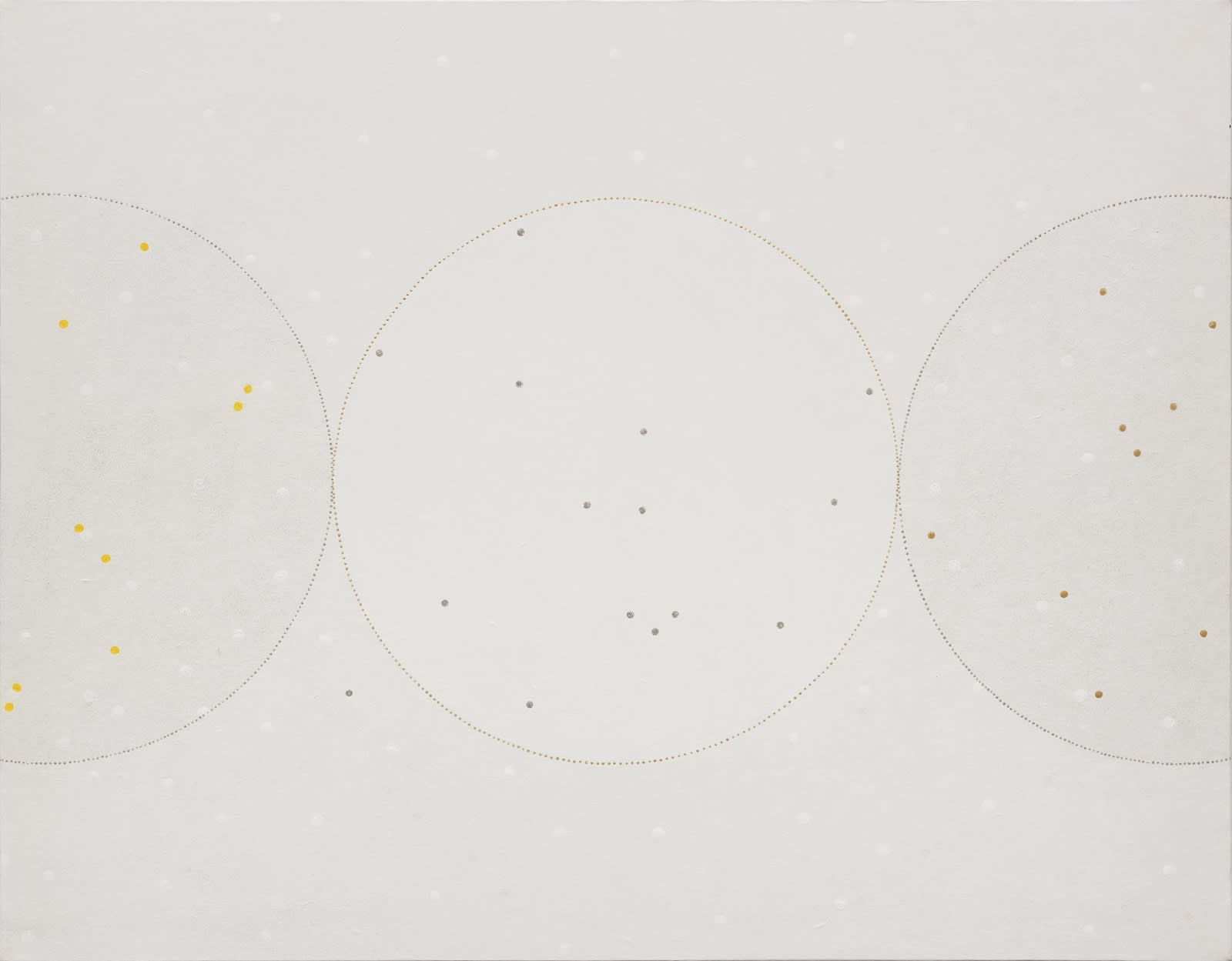 A thousand births and a thousand deaths pigment on hanji canvas 91 x 116cm 2018